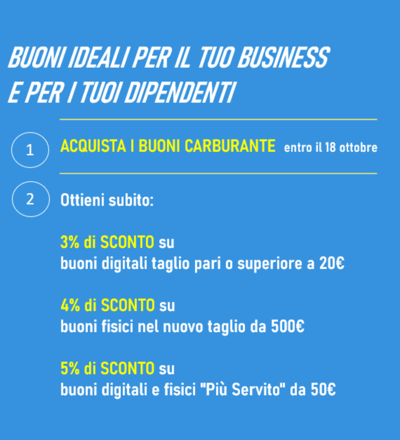 Promo settembre ottobre
